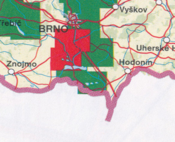 detail Brno Jih 1:25t, mapa GOL