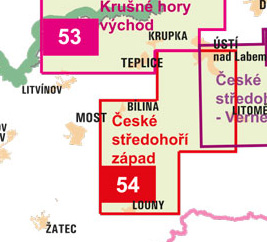 detail České Středohoří západ 1:25t, mapa GOL