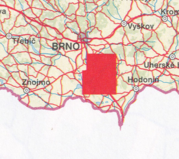 detail Hustopečsko - Moravské vinařské stezky 1:25t, mapa GOL