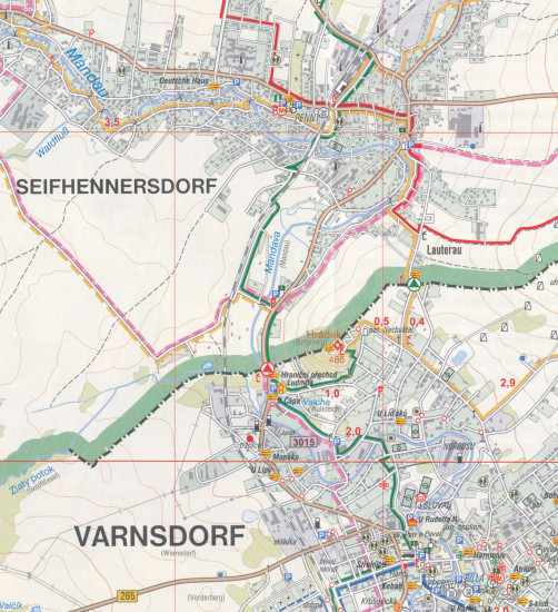 detail Varnsdorfsko & plán Varnsdorfu 1:25t, mapa GOL