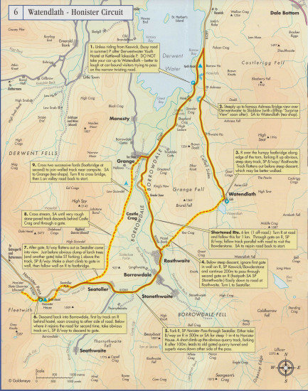 detail Lake District (Británie) 1:50t MTB map & guide GE