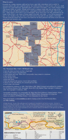 detail Peak District (Británie) 1:50t MTB map & guide GE