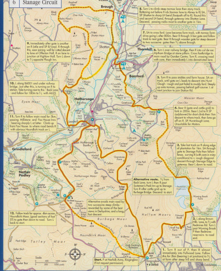 detail Peak District (Británie) 1:50t MTB map & guide GE