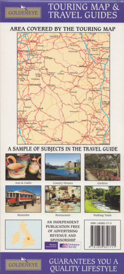 detail Peak District (Británie) 1:100t cestovní mapa & guide GE