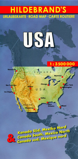 detail USA / South Canada mapa 1:3,5m HB