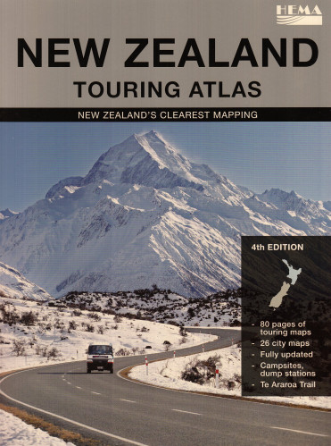 Nový Zéland (New Zealand) Touring Atlas 1:350t HEMA
