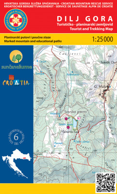 Dilj Gora 1:25 000 turistická mapa HGSS