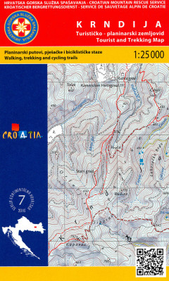 Krndija 1:25.000 turistická mapa HGSS