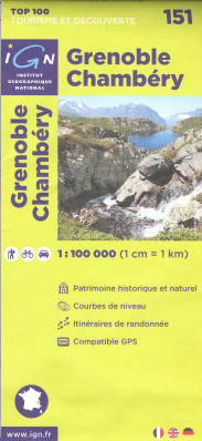 IGN 151 Grenoble / Chambéry 1:100t mapa IGN