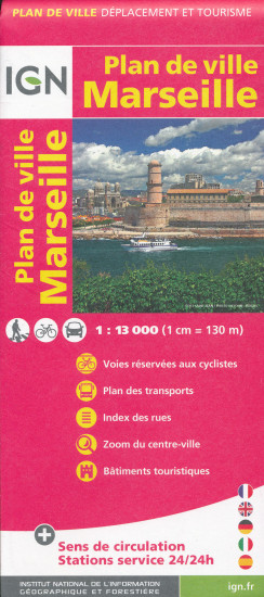 detail Marseille 1:13t plán města IGN