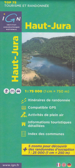 detail Haut-Jura 1:75t mapa IGN