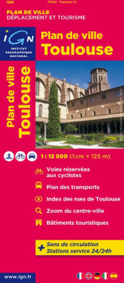 Toulouse 1:12,5t plán města IGN