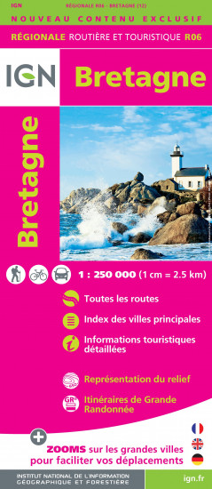 detail Bretaň (Bretagne) 1:250t mapa IGN