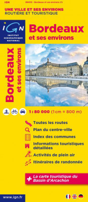 Bordeaux & okolí 1:80t mapa IGN