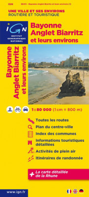 Bayonne / Anglet / Biarritz & okolí 1:80t mapa IGN