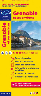 Grenoble & okolí 1:80t mapa IGN