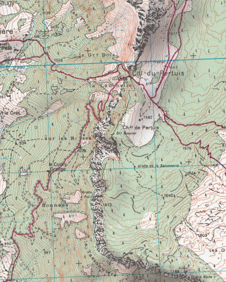 detail IGN 3431 OT Lac d´Annecy 1:25t mapa IGN
