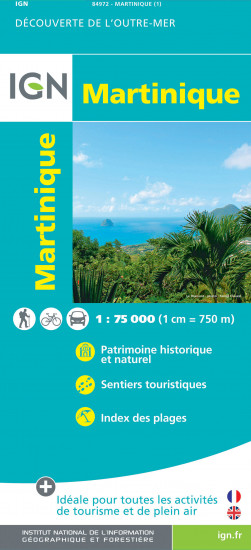 detail Martinique 1:75t mapa IGN