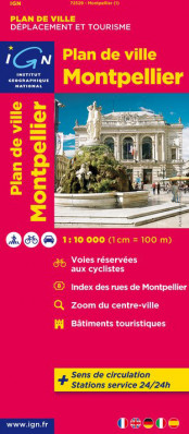 Montpellier 1:10t plán města IGN