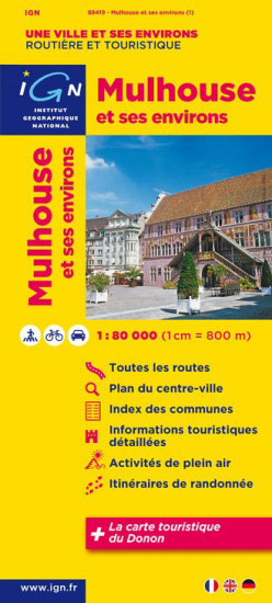 detail Mulhouse & okolí 1:80t mapa IGN