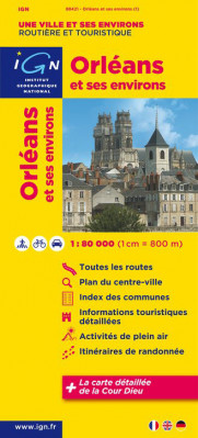 Orléans & okolí 1:80t mapa IGN