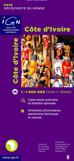 detail Ivory Coast 1:1.000.000 mapa IGN