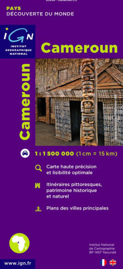 detail Cameroon 1:1.500.000 mapa IGN