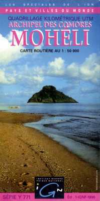 Moheli (Comoro islands) 1:50.000 mapa IGN
