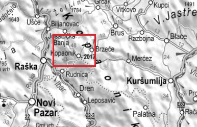 detail Kopaonik 1:15.000 turistická mapa IS