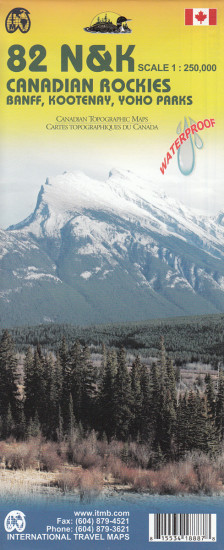 detail Kanadské Skalisté hory (Canadian Rockies) 1:250t mapa ITM