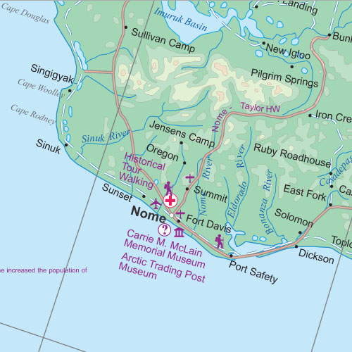 detail Aljaška (Alaska) 1:1,5m mapa ITM