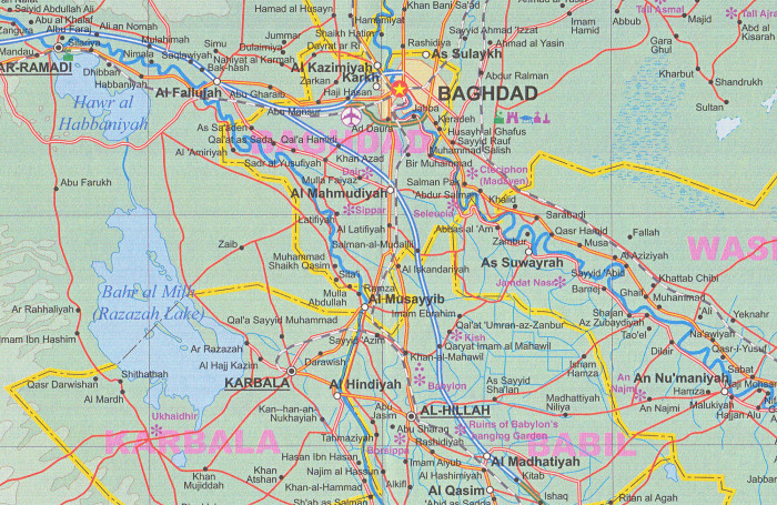 detail Bagdád & Irák (Baghdad & Iraq) 1:25t mapa ITM