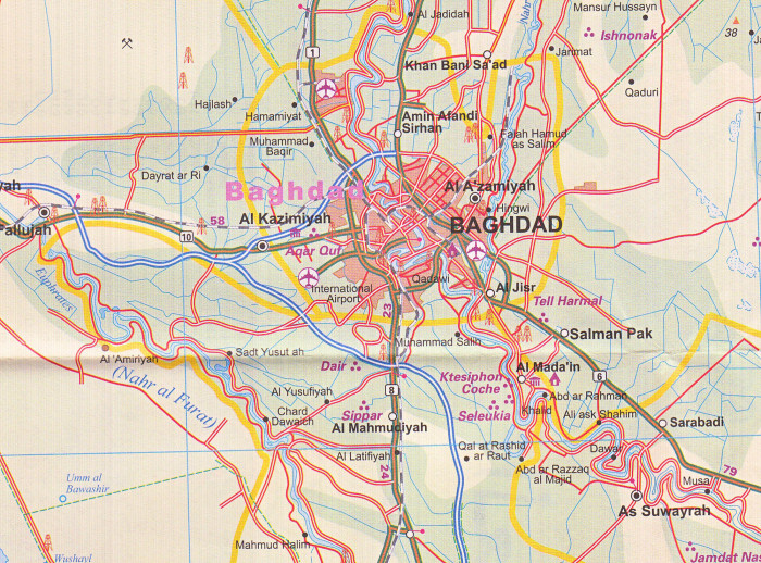 detail Bagdád & Irák (Baghdad & Iraq) 1:25t mapa ITM