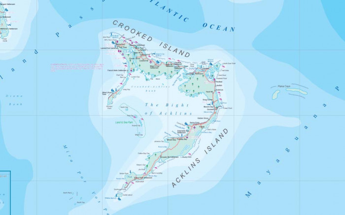 detail Bahamy (Bahamas) 1:1m mapa ITM