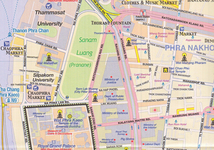 detail Bangkok 1:10t / Thailand South 1:900t mapa ITMB
