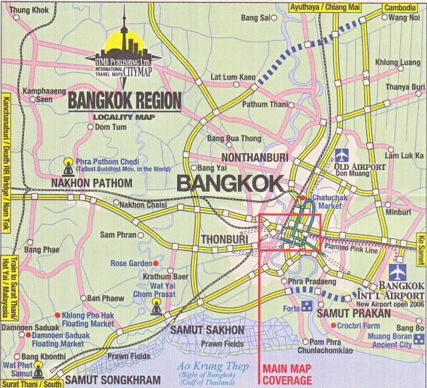 detail Bangkok 1:10t / Thailand South 1:900t mapa ITMB
