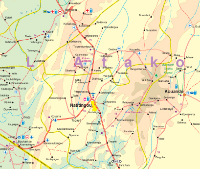 detail Benin & Togo 1:580t mapa ITM