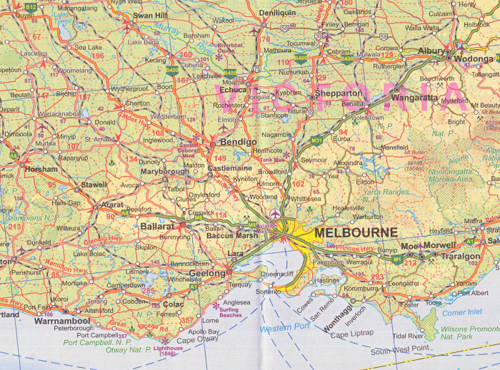 detail Brisbane & Queensland 1:10t/1:3,6m mapa ITM
