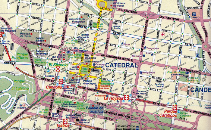 detail Caracas 1:12,5t mapa ITM