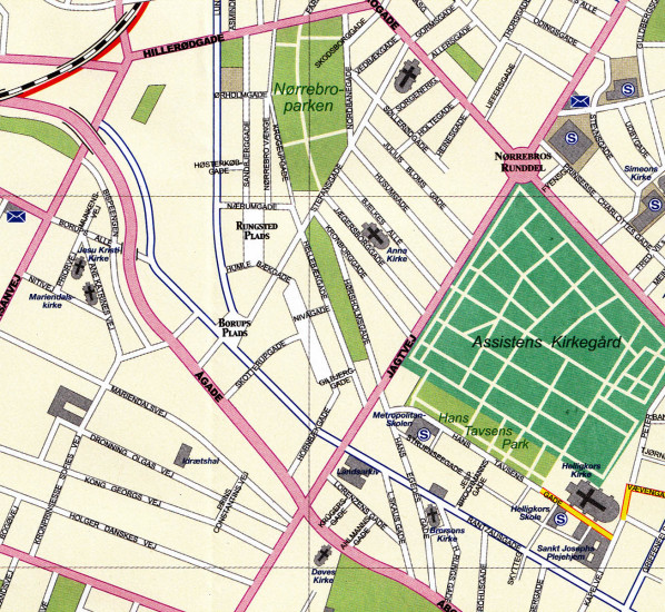 detail Kodaň (Copenhagen) 1:10t mapa ITM
