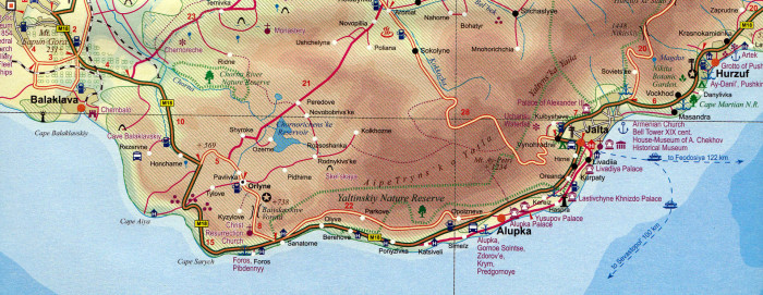 detail Krym (Crimea) 1:320t mapa ITM