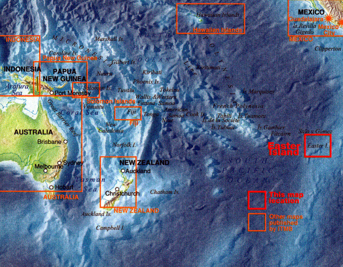 detail Velikonoční ostrov (Easter Island) 1:30t mapa ITM