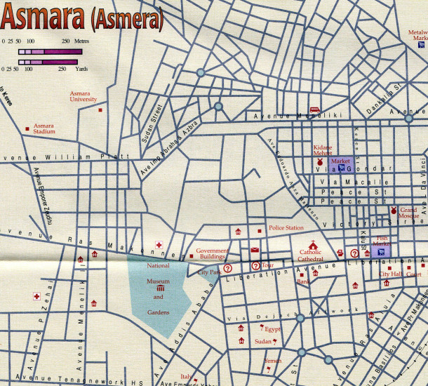 detail Eritrea 1:900t mapa ITM