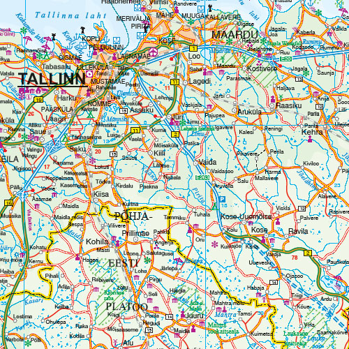 detail Estonsko & Tallin (Estonia & Tallinn) 1:400t/1:8t mapa ITM
