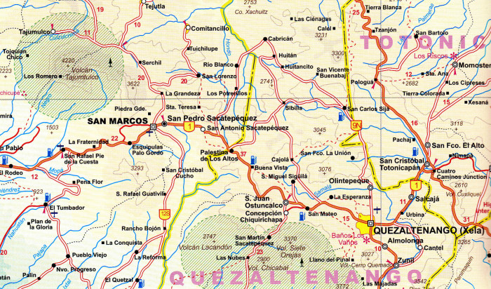 detail Guatemala 1:470t mapa ITM