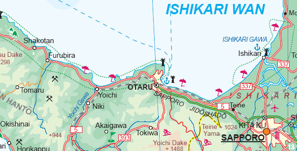 detail Japonsko sever & Hokkaido (Japan North & Hokkaido) 1:800t mapa ITM
