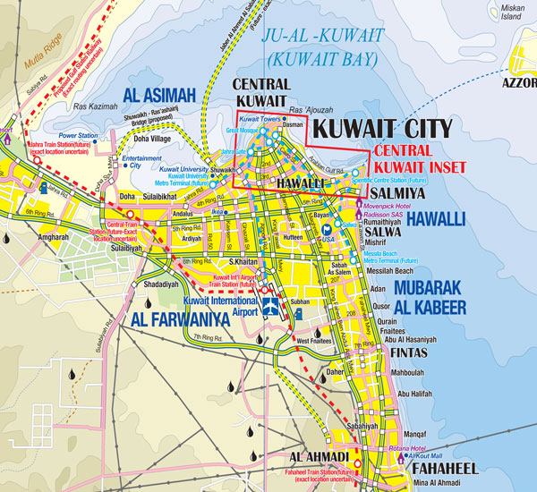 detail Kuvajt (Kuwait & Kuwait city) 1:15t/390t mapa ITM