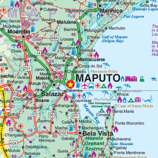 detail Malawi & Mosambik (Malawi & Mozambique) 1:900t/1:1,9m mapa ITM