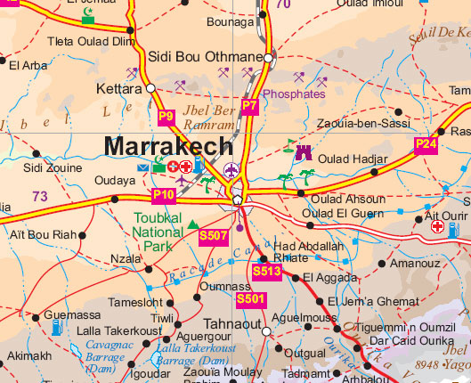 detail Marrákeš & severní Maroko (Marrakesh & North Morocco) 1:7,4t/1:1,4m mapa ITM