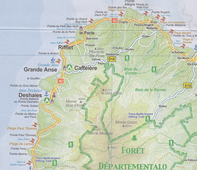 detail Martinique & Guadelope1:65t/1:100t mapa ITM